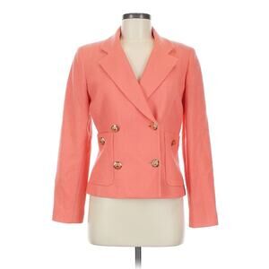 Neiman Marcus Wool Pink Gold Buttons Classic 6